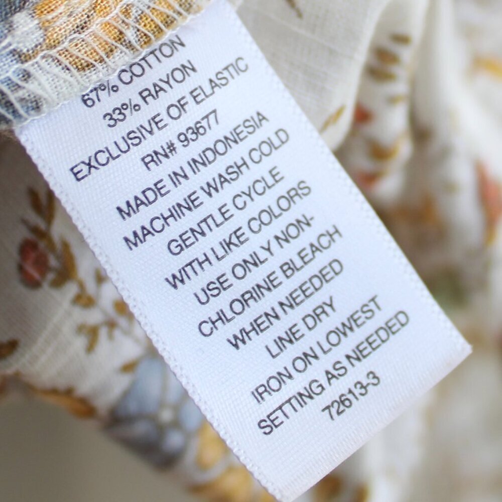 ANA White Cream Over The Shoulder Smocked Puff Sleeve Top Blouse Size Large P - Picture 5 of 5